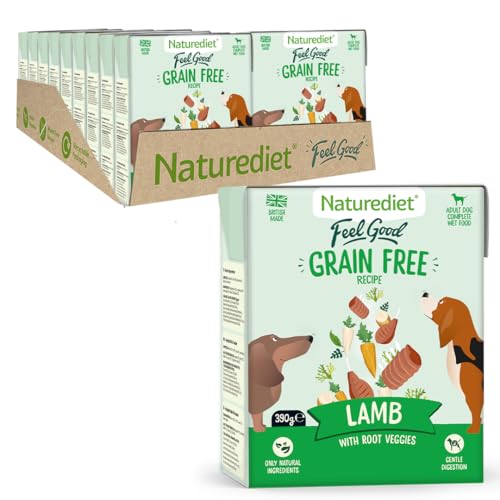 Naturediet - Feel Good Wet Dog Food Natural and Nutritionally Balanced Grain Free Lamb 390g (Pack of 18)
