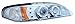 IPCW CWS-519C2 Clear Projector Headlight with Rings, Corners and Chrome Housing with Amber Reflector - Pair