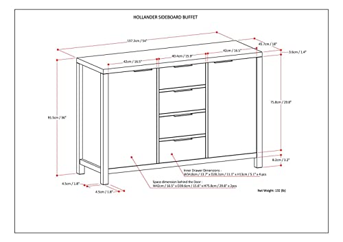 SIMPLIHOME-Hollander-Solid-Pine-Wood-54-inch-Contemporary-Modern-Sideboard-Buffet-and-Wine-Rack-in-Warm-Walnut-Brown-features-2-Doors-4-Drawers-and-2-Cabinets-with-Large-storage-spaces SIMPLIHOME Hollander Solid Pine Wood 54 inch Contemporary Modern Sideboard Buffet and Wine Rack in Warm Walnut Brown features 2 Doors 4 Drawers and 2 Cabinets with Large storage spaces