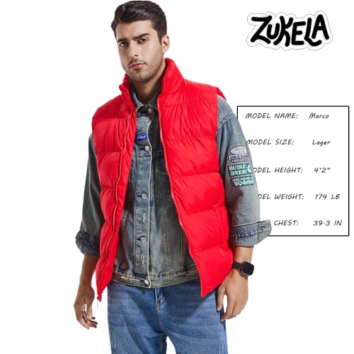 Men's Puffer Vest Big & Tall Lightweight Full-Zip Water-Resistan Sleeveless Jacket Outerwear Size M to 3XL2