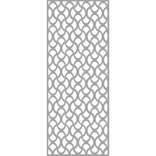 Image of 35 3 /8 inchW x 89 3 /8 inchH x 3 /8 inchT Resort Decorative Fretwork Wall Panels in Architectural Grade PVC