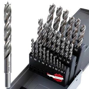 WELIQU 25-tlg. Holzbohrer Set HSS-G Stahl