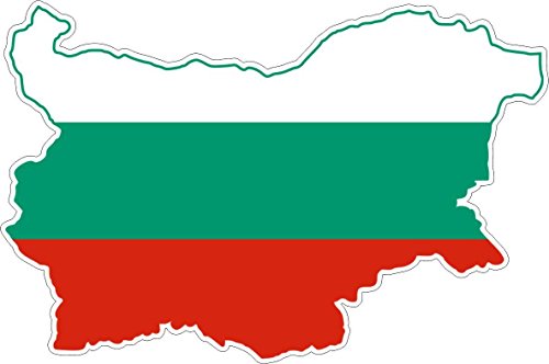 Akachafactory Autocollant Sticker adhesif Voiture Vinyle Drapeau Carte Bulgarie