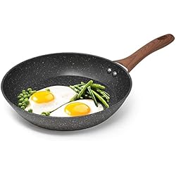 Las Mejores Sartenes Para Cocinar Sin Aceite joeji's Kitchen Sarten Antiadherente 24cm - Sarten de Aluminio y Granito con asas Frías al Tacto - Induccion Gas Electrico - Freír y saltear con menos aceite