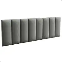 Cabeceira Queen Estofada Modulada Cabeceira para Cama Queen 160cm (Cinza)