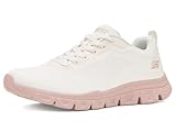 Skechers Womens Bobs B Lite, White/Pink, 8 Medium
