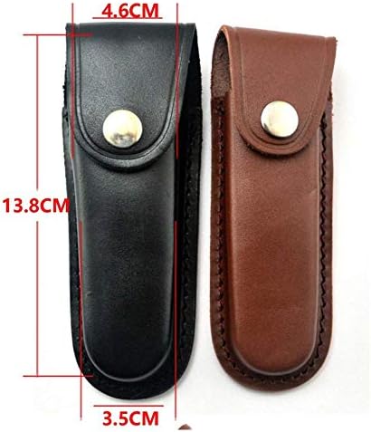 IDEAL GEAR Leather Knife Sheath 5 Inch Folding Blade Pocket Knife Sheath Leather Case with Snap Closure Belt Loop Case Leather Pouch Folding Knife Sheath Holder - Image 3