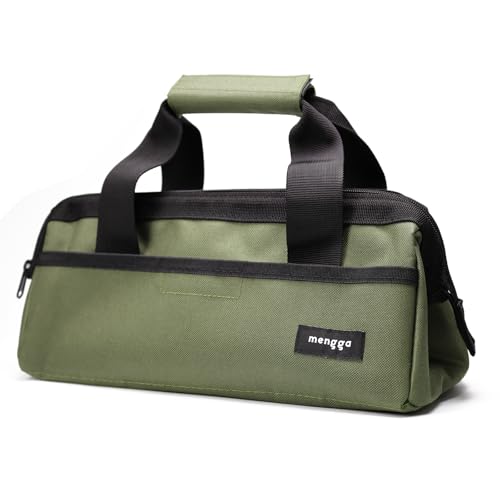 アウトドアツールバッグ ペグケース 工具入れ 600Dオックスフォード PVC一体生地 ワイヤーがま口タイプ 自立 2.5L ペグ・ハンマー30cm以内対応 小型