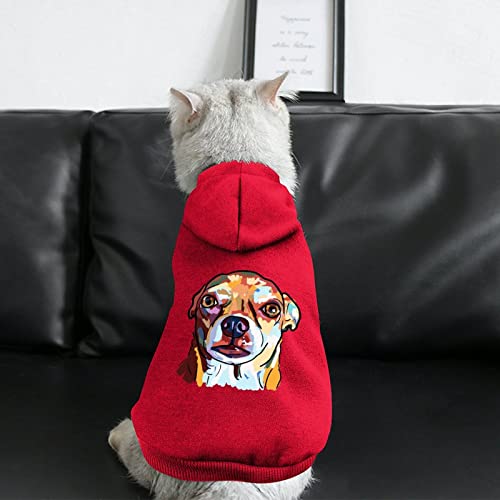 Funny Chihuahua Dog Pet Suit With Hat Dog Hoodie Coat Winter Apparel Pullover Outfits L #TOP2