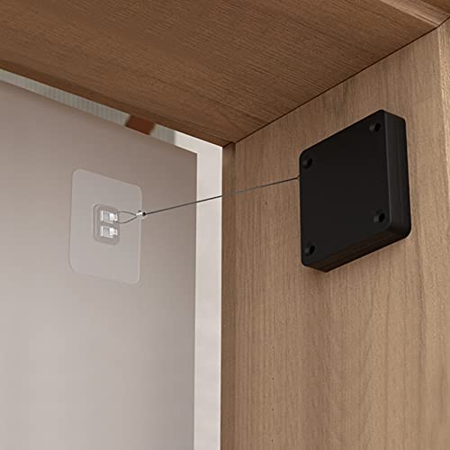2Pcs Punch-Free Automatic Door Closer Multifunctional Automatically Screen Door Closer Residential Commercial Auto Door Closer With Drawstring Closer Door Retractable For Internal Home Store #TOP4