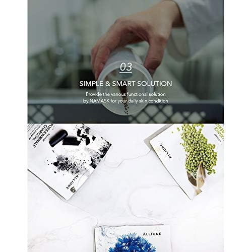 Miniatura 7 de Namask - Juego de 5 mascarillas faciales con elasticidad de piel de carbón de poros y arrugas, máscara facial hidratante coreana, antiarrugas y