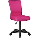 Base con 5 ruedas dobles TecTake Silla de Oficina giratoria (Rosa  no. 401792)