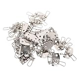 [NUOBESTY] 20個属製キーリング メタルキーチェーン キー収納クリップ 合製 バッグ作りアクセサリー兼用 ホルダーリング付き 軽量グレー