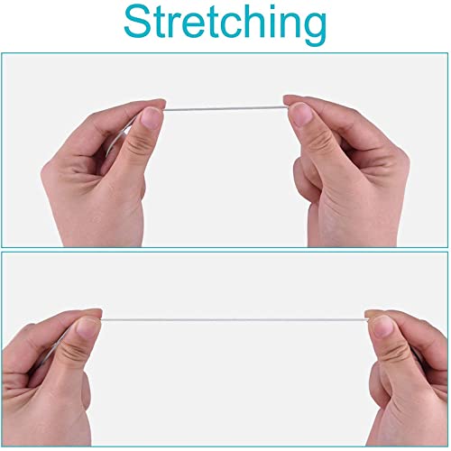 UKIYO | Soft Bobbin Elastic Cord Strap 2mm Round Ear Loop Strechy Strap-Comfortable Ear Tie, Elastic Rope for Crafts DIY Sewing Mask Making (40m White + 40 m Black) 2