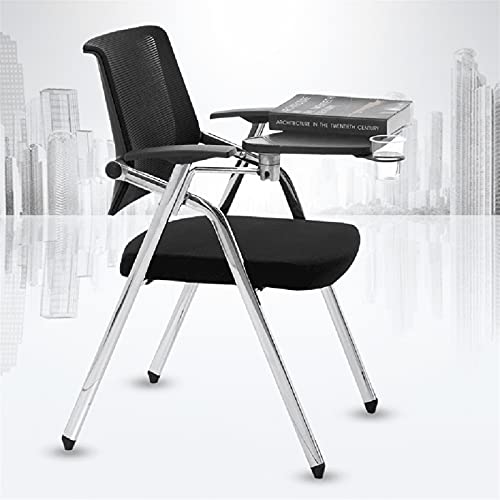 Silla apilable oficina con tablet plegable y soporte para la espalda 8