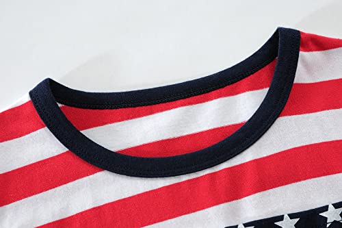4th of July T-Shirt Toddler Boy Girl Fourth Star American Flag USA Patriotic Memorial Day Shirt Kid Independence Tee Top4