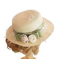 Amazon.co.jp: 麦わら帽子 ストローハット ガールズ レース