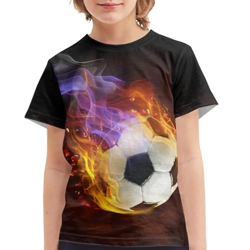 Image of JEOCODY Boys Girls Graphic Tees Funny 3D Printed Short Sleeve T-Shirts 3-16T