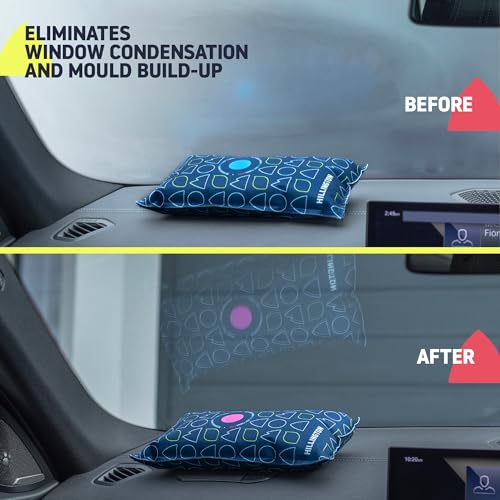 Hillington Reusable Car Interior Dehumidifier Bag and Dashboard Mounting Anti-Slip Mat - Ideal for Use in Vehicles to Prevent Damp, Moisture, and Condensation (2 x 1KG) - Image 3
