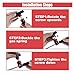 Car Lift Support Clamp, Hood Strut Clamp Spark Plug Caliper with Brass Core Protection 2-in-1 Tool, Car Hood Prop Rod Hood Stay Holder, Universal Auto Accessories for Car (Red)