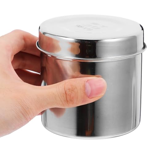 Image of COHEALI Stainless Steel Container Stainless Steel Rustproof Dressing Jar Unguent Storage Can Gauze Holder for Hospital Coffee Container