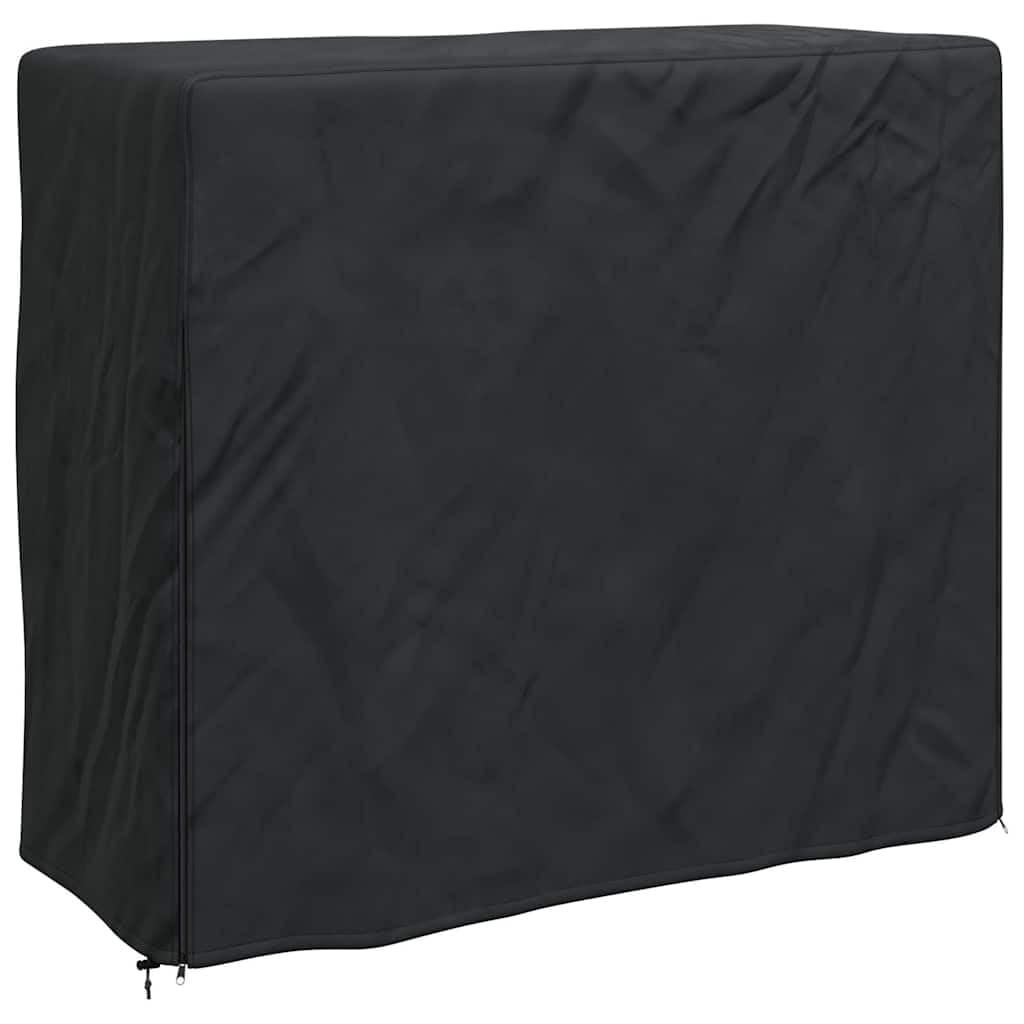 Knerpwd 420D Oxford Fabric Firewood Rack Cover With Carrier Bag, Black, 61 X 122 X 106 Cm, Waterproof For Outdoor Garden Terrace