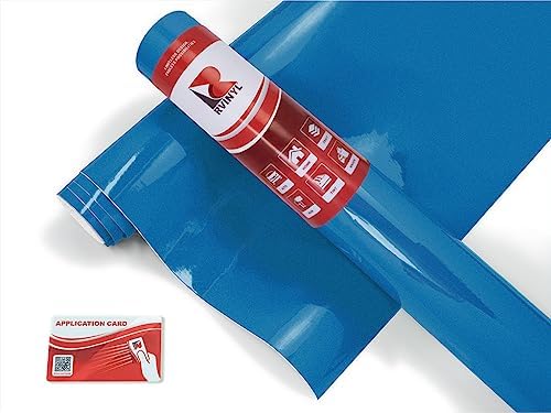 3M 1080 Series G337 Gloss Blue Fire Dual Cast Thick Vinyl Car Wrapping Film with Application Card - Vehicle Sheet Roll - 5ft x 1ft - 5sq ft Roll