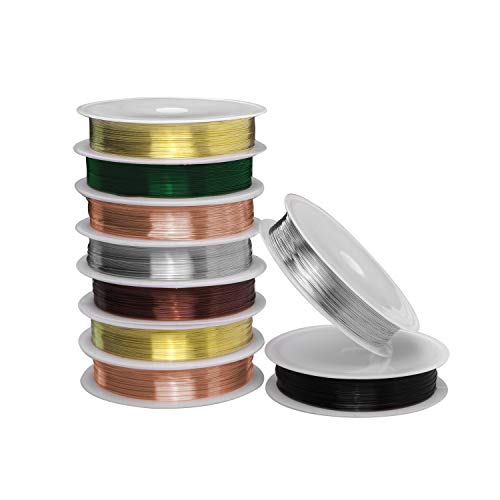 Jewelry Wire for Jewelry Making Jewelry Beading Wire for Jewelry Making Supplies 9 Pack (26 Gauge)