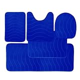 Elvoki Luxury Bathroom Rugs, Plush 5-Piece Memory Foam Bath Mat Set, Absorbent & Non-Slip