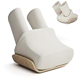 RelaxRelife Shiatsu Fußmassagegerät mit Heizfunktion, Wadenluftmassage und Rollen, Beinmassagegerät für den Heimgebrauch, Ideal Geschenk für Familie und Freunde, Beige
