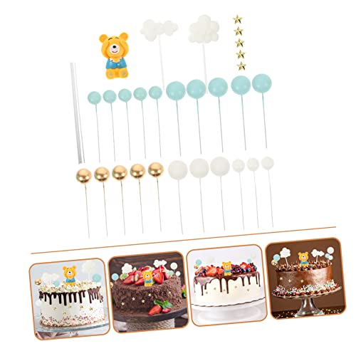 SAFIGLE 1 Conjunto De Linha De Bolo Decoração Rosa Decoração Azul Topos De Bolo As Nuvens Conjunto D