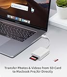 USB C SD Card Reader, Type C Memory Card Reader Trail Camera Viewer with Dual Slot, USB C to SD Card Adapter for iPhone 17/16/15 Series, iPad, MacBook Pro/Air and More Type-C Devices, Plug and Play - Image 3