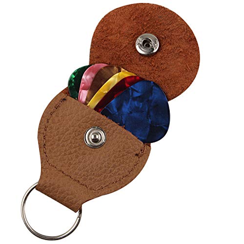 Futheda Lot de 2 porte-clés en cuir avec porte-clés et 6 médiators double face colorés en celluloïd pour guitare… - Les Beatles, Paul McCartney, John Lennon, RIngo Starr, George Harrison Futheda Lot de 2 porte-clés en cuir avec porte-clés et 6 médiators double face colorés en celluloïd pour guitare… – Image 5
