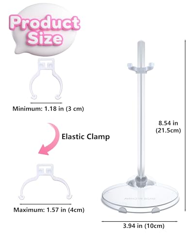 Image of 12 Pcs Adjustable Doll Stands - Transparent & Lightweight Display Rack for Dolls, Action Figures & Monsters