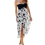 pareos playa oysho Vestido de playa con estampado bohemio de las mujeres Ropa de playa Traje de baño Bikini Cubre Ups Kaftan