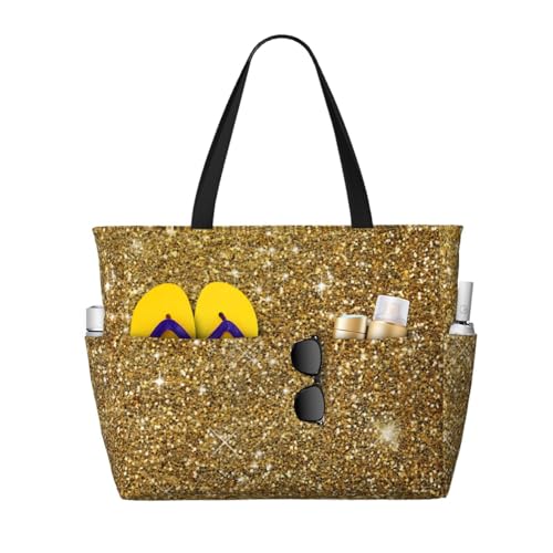 Sac à bandoulière paillettes d'or pour femme : le grand fourre-tout spacieux contre le désordre