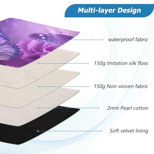 Funda para laptop 13-14 pulgadas con diseño mariposas y flores miniatura 4