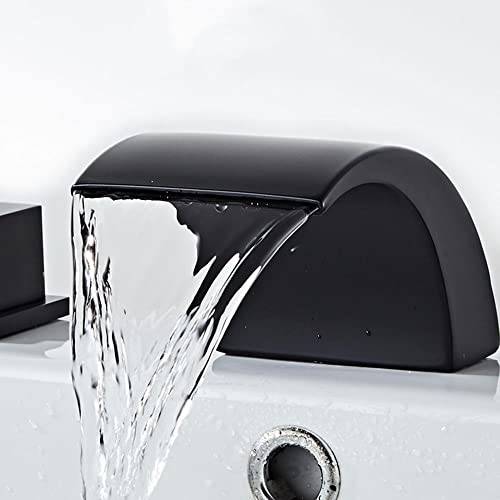 Robinet cascade pour évier 3 trous mitigeur de salle de bain avec écoulement fluide