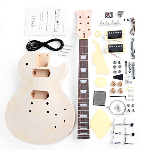 Rocktile DIY Single Cut Bausatz E-Gitarre ('Do-it-yourself' E-Gitarre Bausatz Single Cut-Style, Korpus: Mahagoni mit massiver Pappel-Decke, Hals: Mahagoni geschraubt, Griffbrett: Blackwood)
