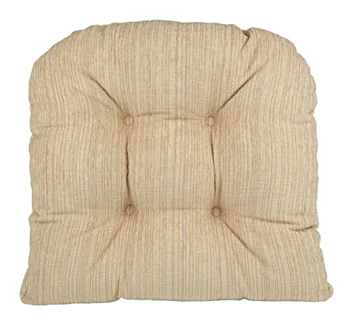 Klear Vu Gripper Overstuffed Universal Non-Slip Dining Chair Cushions For Kitchen Decor Or Office Use, U-Shaped Skid-Proof Seat Pad, 17X17 Inches, 2 Count (Pack Of 1), Sand #TOP1