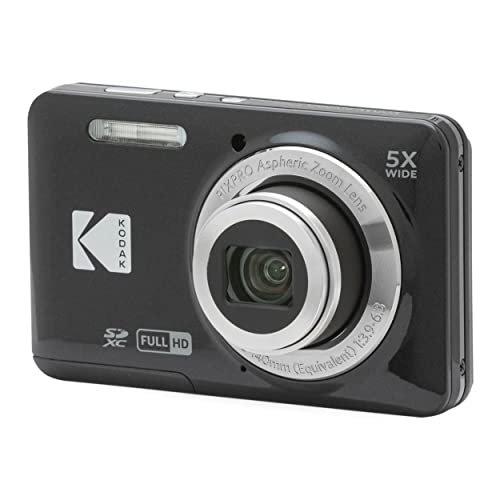 Image of Kodak PIXPRO Friendly Zoom FZ55 Digital Camera (Black) with 32GB Class 10 UHS-I U1 SDHC Memory Card Bundle (2 Items)