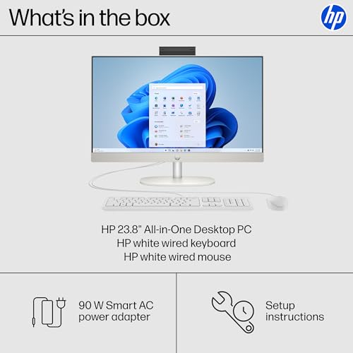 HP 23.8 inch All-in-One Desktop PC, FHD Display, Intel Core i5-1334U, 16 GB RAM, 512 GB SSD, Intel UHD Graphics, Windows 11 Home, Shell White, 24-cr0112 (2025) - Image 10