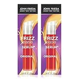 John Frieda Frizz Ease Original Hair Serum, Protecting Against Frizz, Heat, and Humidity While Adding Shine, Hydratesand Smooths Hair with Argan, Coconut, and Moringa Oil, 1.69 Oz, Pack of 2