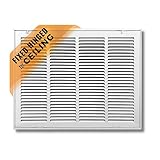 Handua 24'W x 18'H [Duct Opening Size] Steel Return Air Filter Grille [Fixed Hinged] for 1-inch Filters, Vent Cover Grill for Sidewall and Ceiling, White, Outer Dimensions: 26 5/8'W X 20 5/8'H