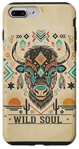 Southwestern Art Sun And Bison gCoOtBbN X}zP[X iPhone 7 Plus/8 Plus p