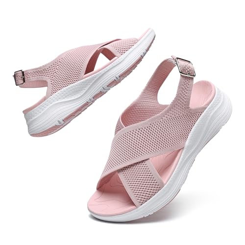 Bravover Womens Orthopedic Walking Sandals Thick...