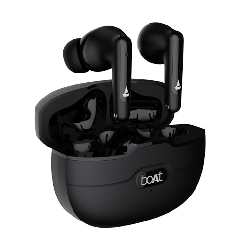 Image of Boat Airdopes Unity ANC TWS in Ear Earbuds with Up to 50 Hours Total Playback, ANC Upto 32 dB, Dual Mics with ENx Tech, IPX5 Rating, IWP Tech and ASAP Charge(Black)