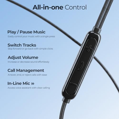 Image of Zebronics Type-C Wired in-Ear Earphones, 10mm Neodymium Drivers, in-line Mic with Volume Control, Magnetic Earbuds, 1.2m Durable Cable, Metallic in-Ear Design, Wide Compatibility (Buds C12, Black)