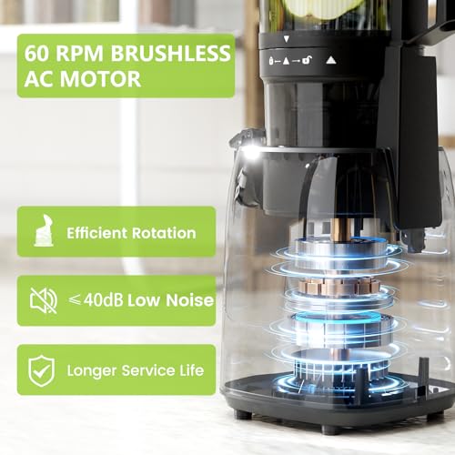 COWSAR Cold Press Juicer Machines with 5.4" Extra-Large Feed Chute - image 4
