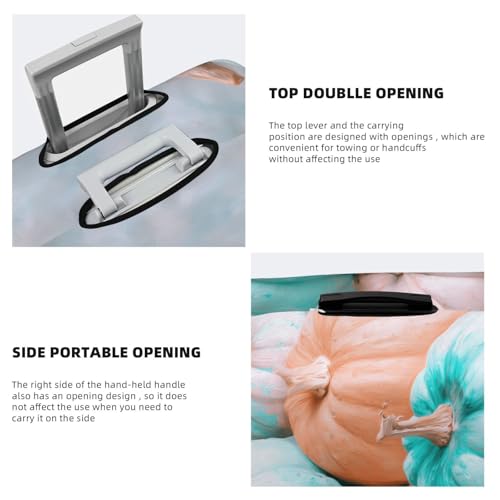 Pumpkins In Pastel Colors Elastic Travel Luggage Covers Dustproof Scratch-Resistant Suitcase Protector Fit 22-24 Inch3